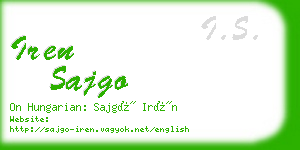 iren sajgo business card